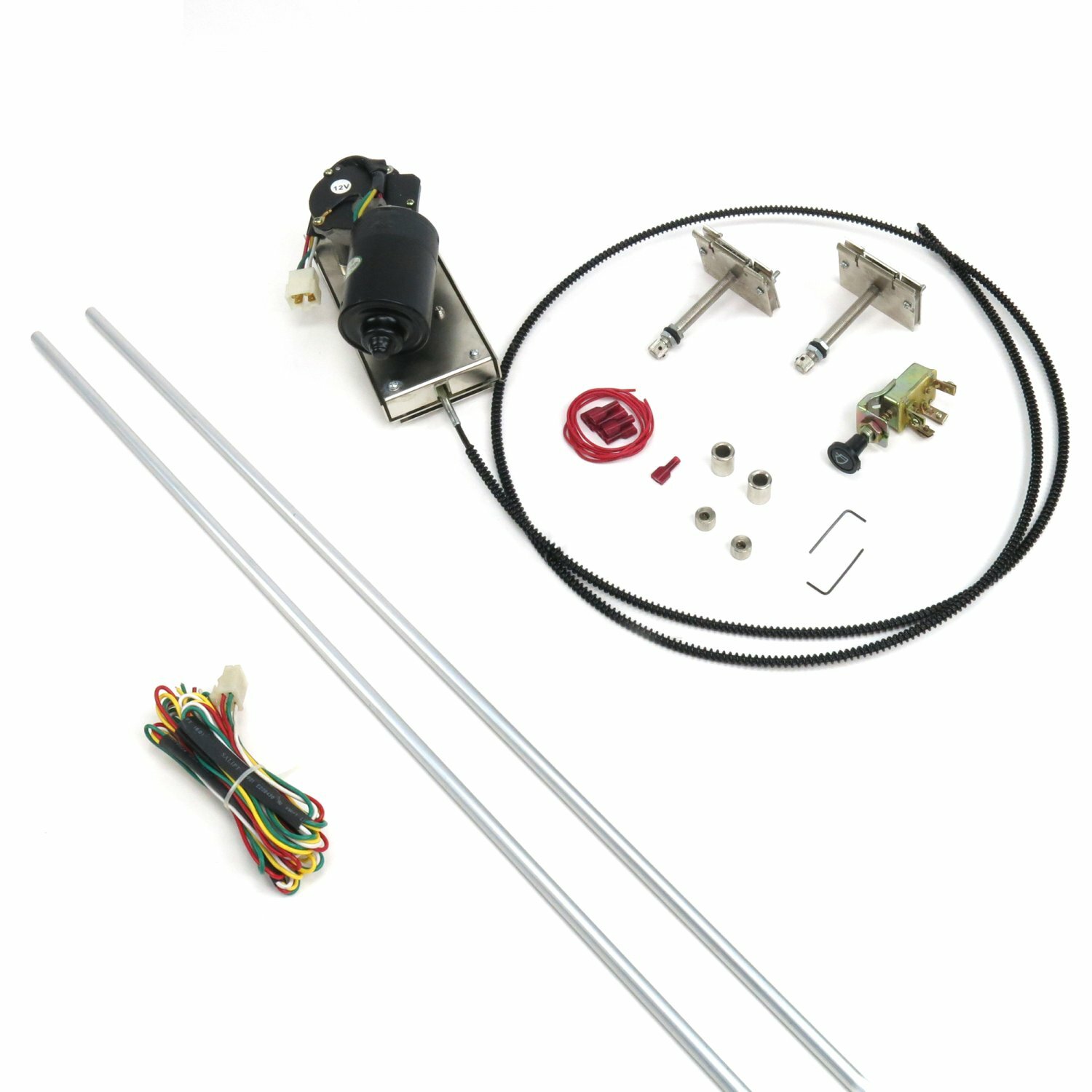 Wiper Kit w Wiring Harness socal 12-VOLT for 1955-57 Chevy Bel Air 4 foot