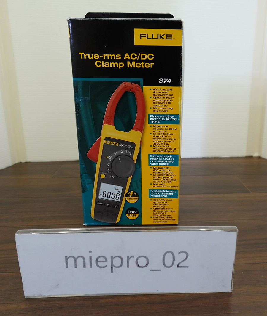 FLUKE 374 True-RMS AC/DC Clamp Meter 600V 600A Brand New, Factory Sealed