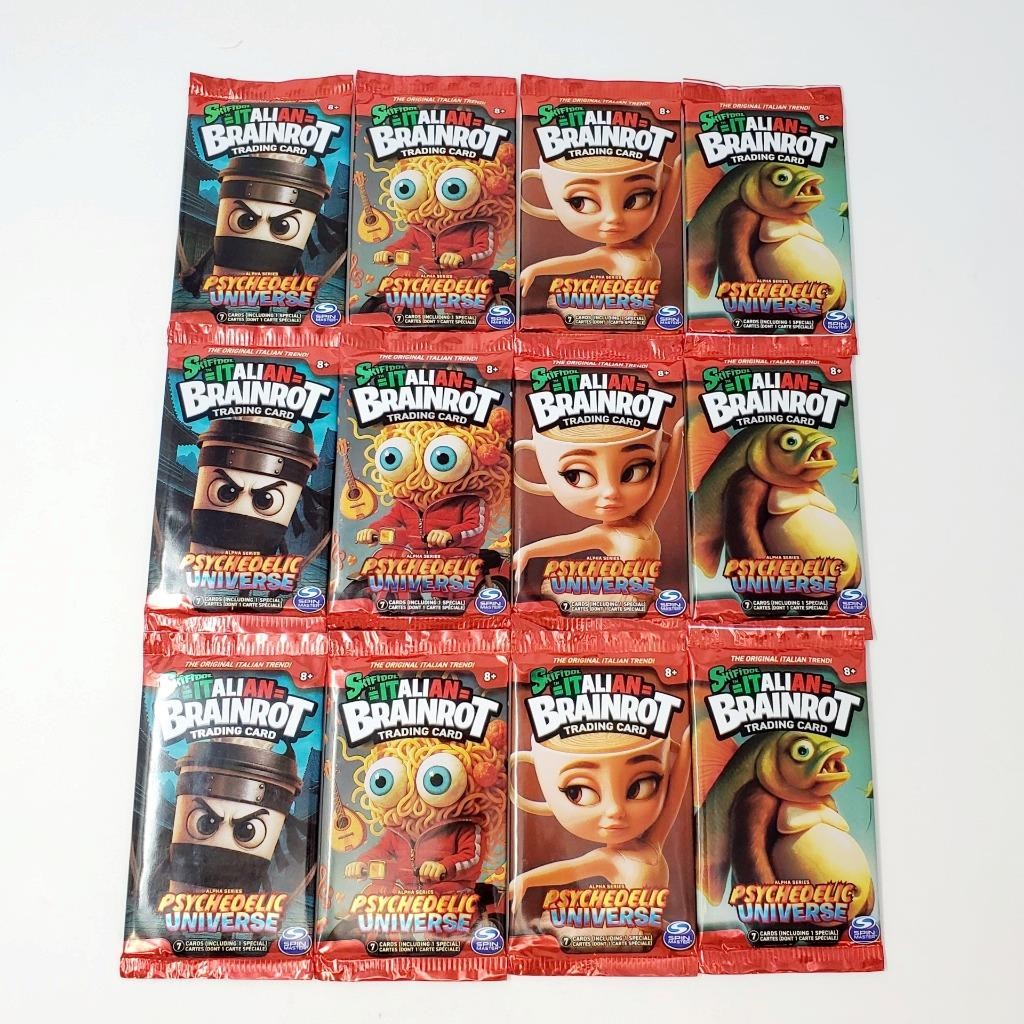 Italian BrainRot Alpha Series Psychedelic Universe Lot of 12 Trading Card Packs