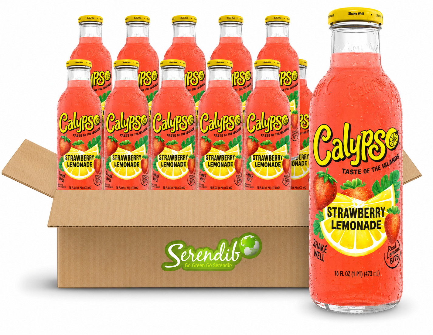Calypso Strawberry Lemonade Real Lemon Drink 20oz Bottles 12 Pack Calypso Strawberry Lemonade Real Lemon Drink 20oz Bottles 12 Pack