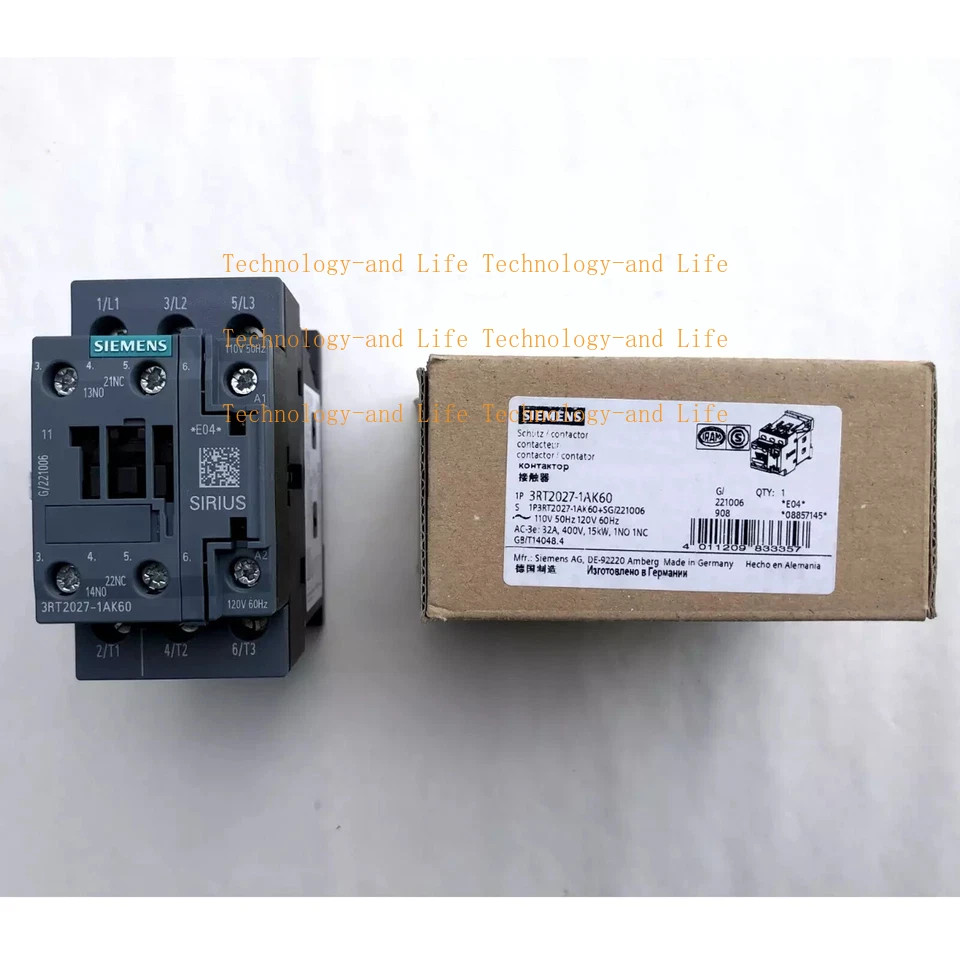 3RT2027-1AK60 1PCS Brand New SIEMENS 3RT20271AK60 Contactor Fast shipment