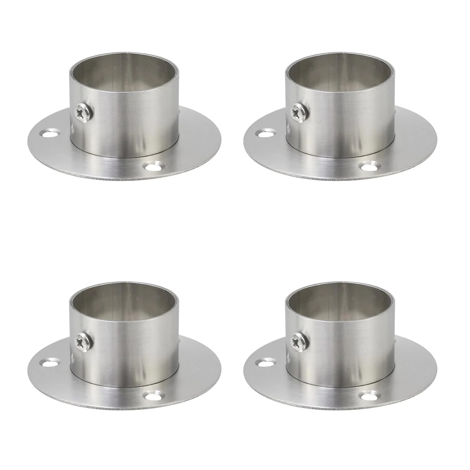 Wealrit 4 Pcs Round Post Bases Stainless Steel Flange Anchor Bases Heavy Duty..