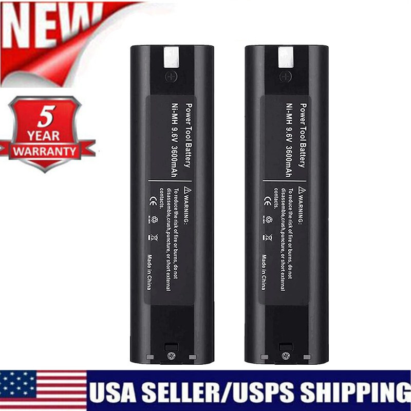 2Pack for MAKITA 9.6VOLT Battery / Charger 9000 9001 632007-4 191681-2 9033 9102