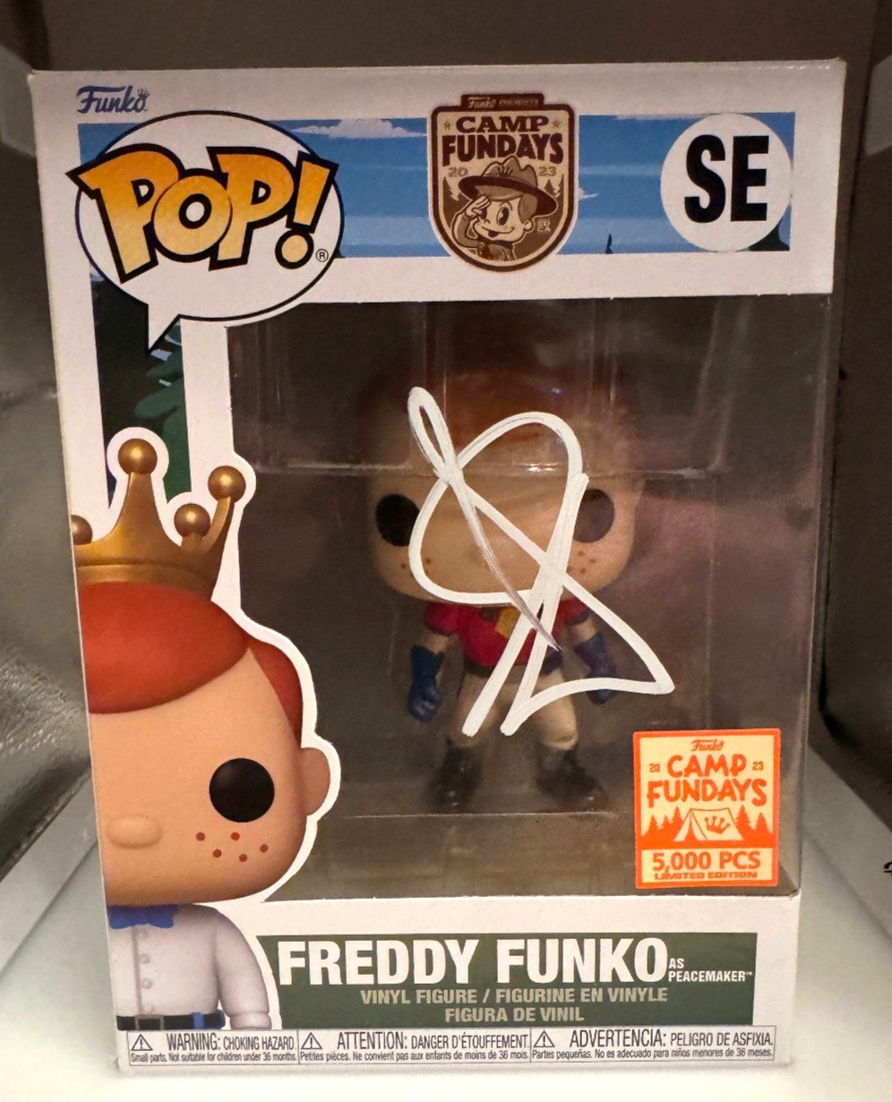 John Cena Signed Autograph Freddy Funko Peacemaker Pop SE Beckett BAS WWE GOAT