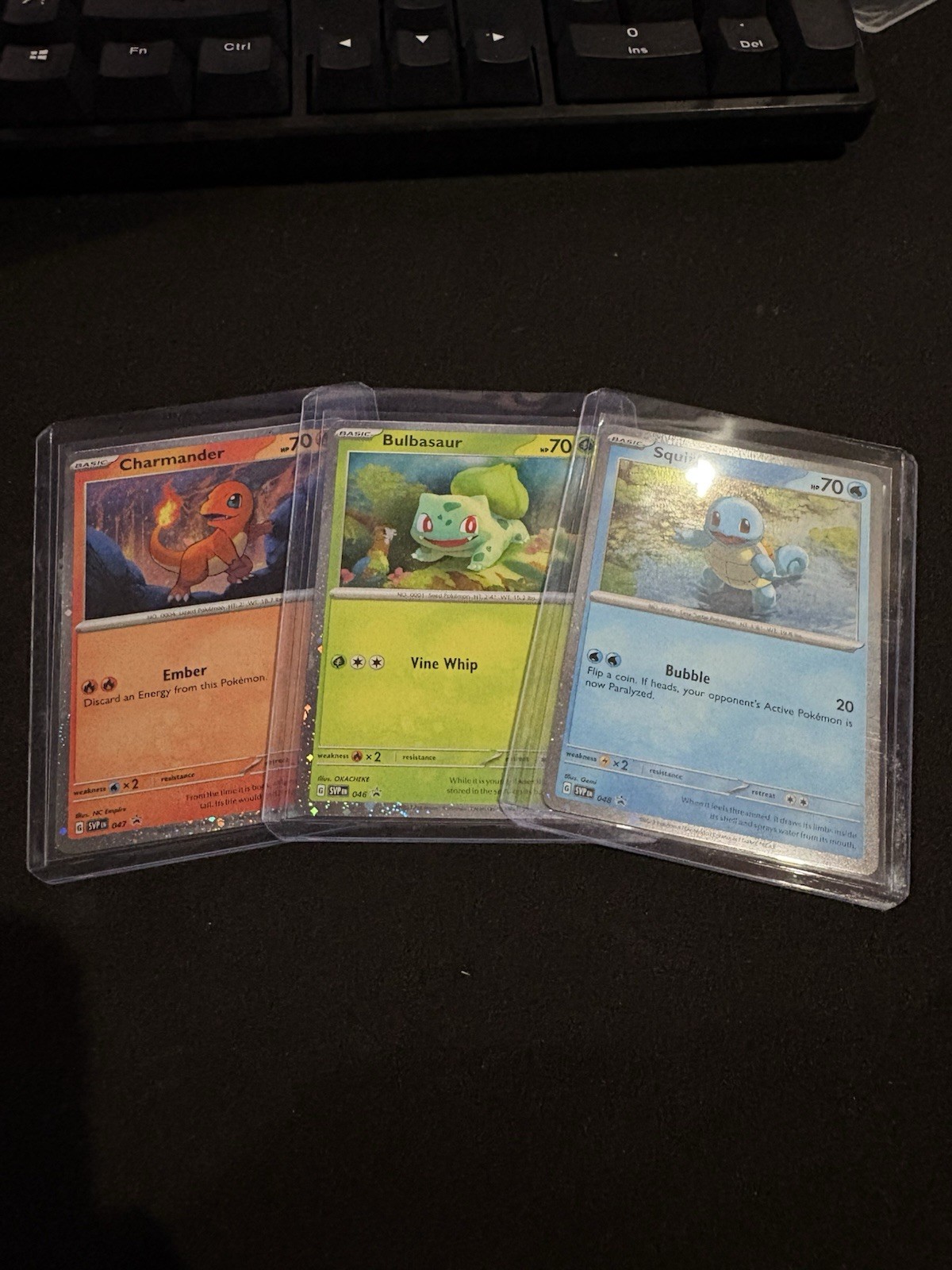 Pokemon Bulbasaur Charmander Squirtle SVP 046 047 048 Promo 3 Card Set