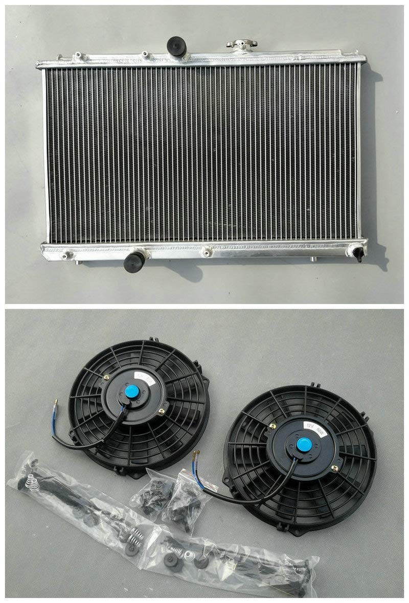 ALUMINUM RADIATOR+FAN 1992-1998 FOR TOYOTA COROLLA AE101/AE111 4A-GE1.6L 20V MT