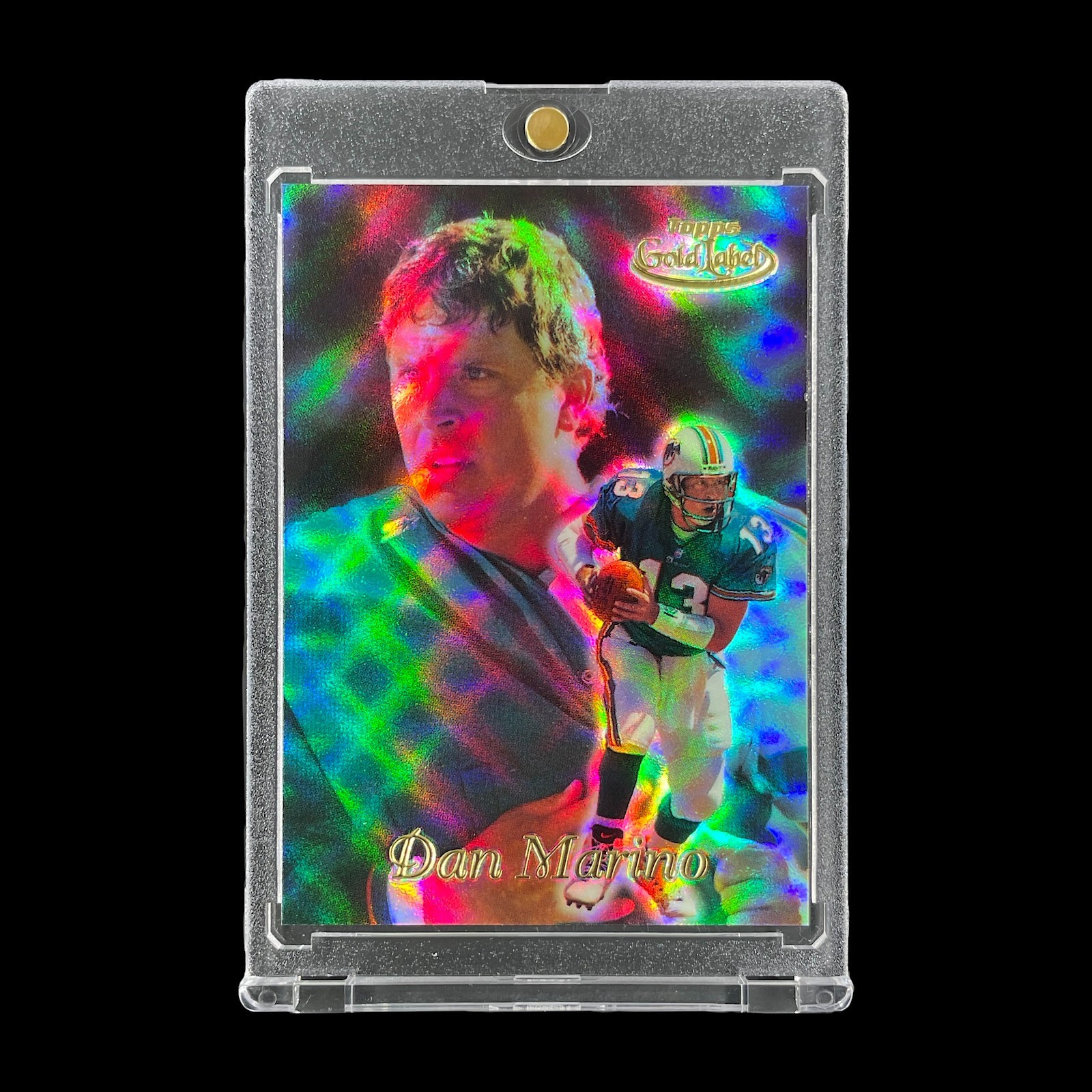 DAN MARINO GOLD LABEL REFRACTOR CHROME CARD 1999 Topps NFL Holo - Dolphins
