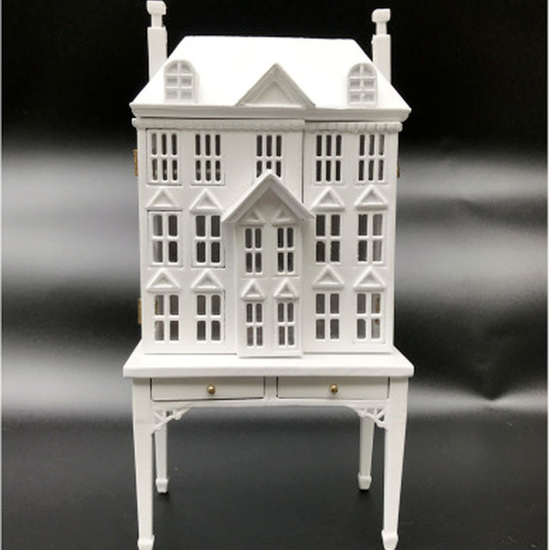 1/12House Castle Cabinet Dollhouse Scene Decor Miniature Handmade Wood Doll 1/12House Castle Cabinet Dollhouse Scene Decor Miniature Handmade Wood Doll