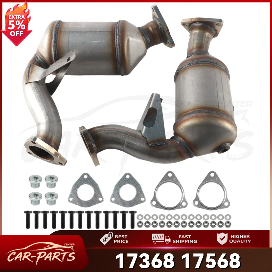2PCS Catalytic Converter For 2012-2015 Audi A6 A7 A8 Quattro 3.0L V6 EPA