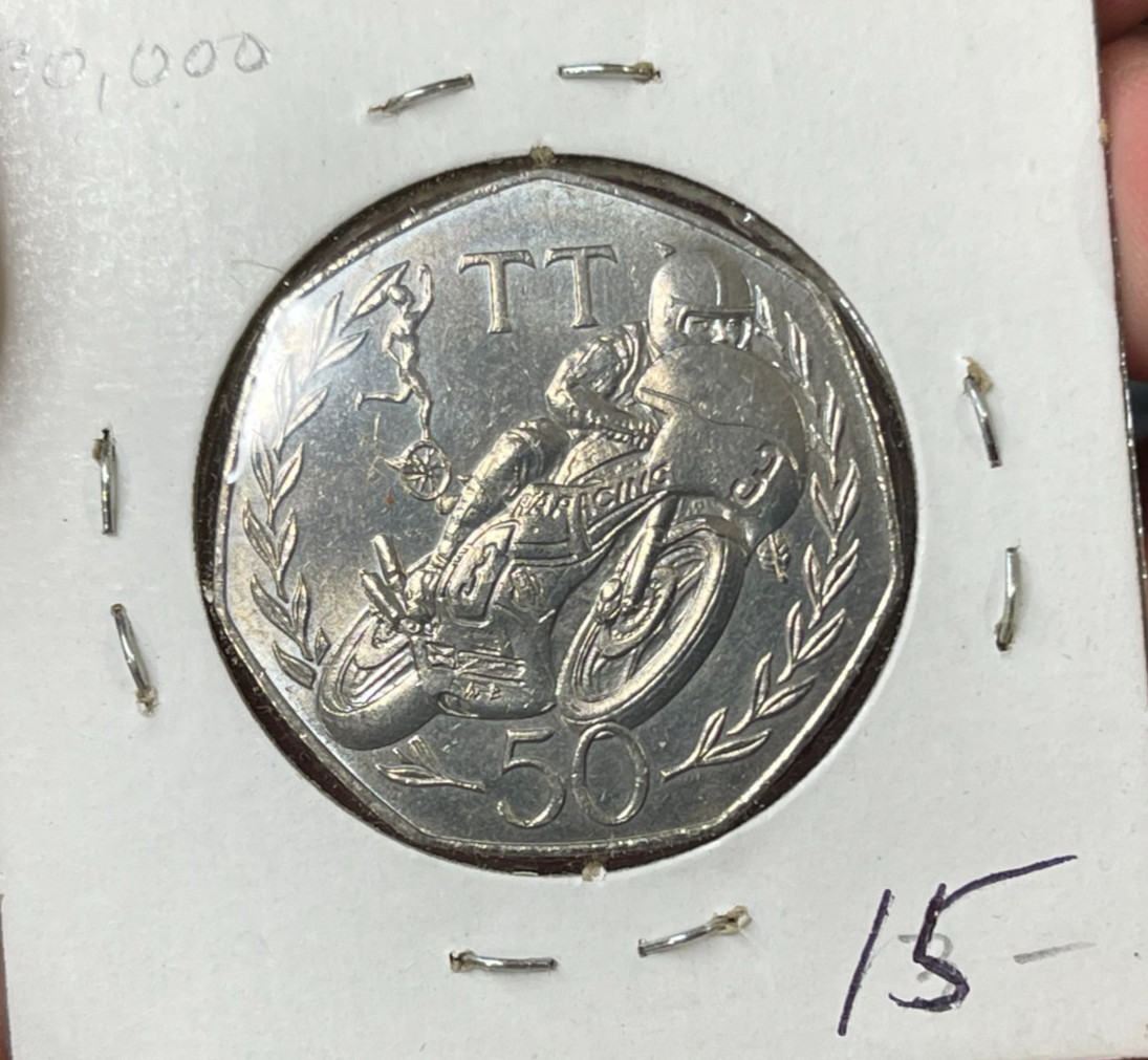 1981 Isle of Man 50 Cents Coin Excellent Condition