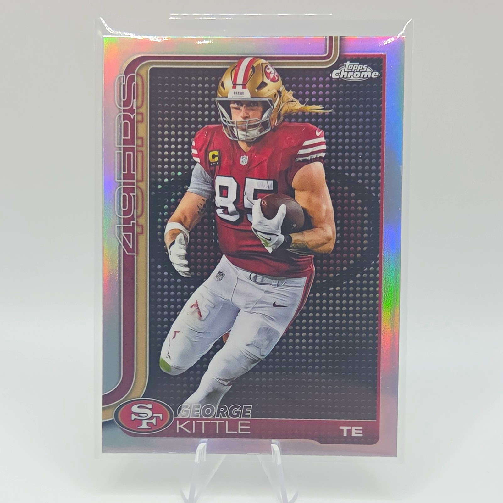 Topps Chrome 2025 George Kittle Lightboard Logo Refractor #267 49ers Topps Chrome 2025 George Kittle Lightboard Logo Refractor #267 49ers