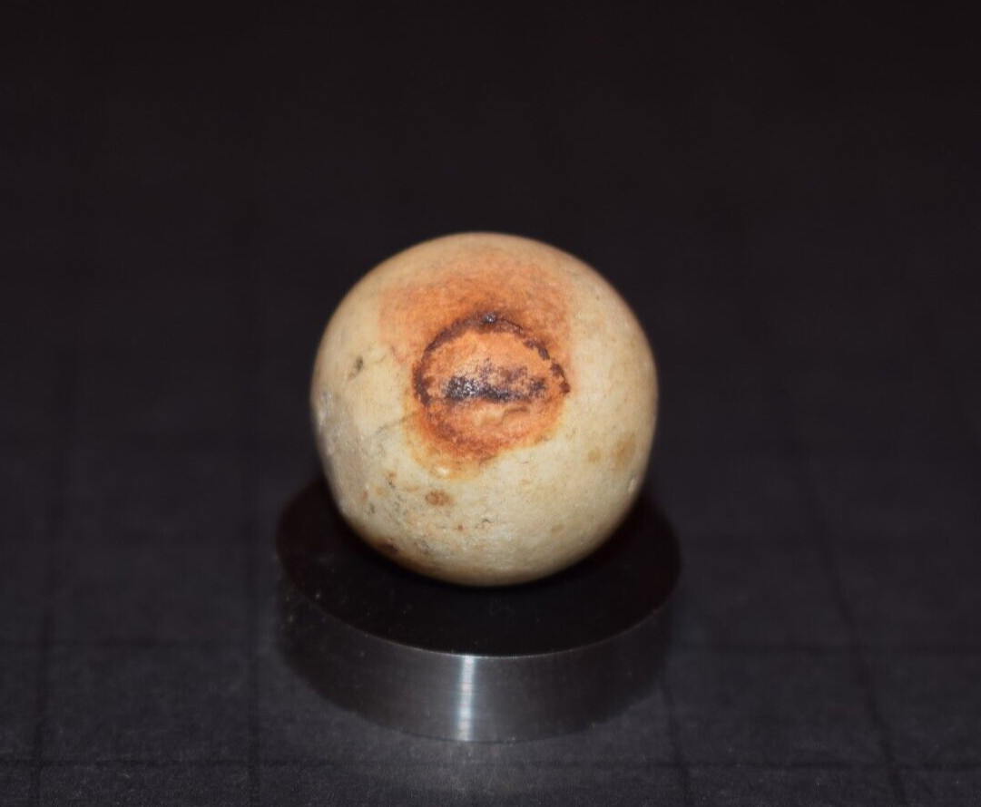 Antique Victorina Era 1800\'s Earthtone Dyed Hard Clay Toy Marble Size .859\