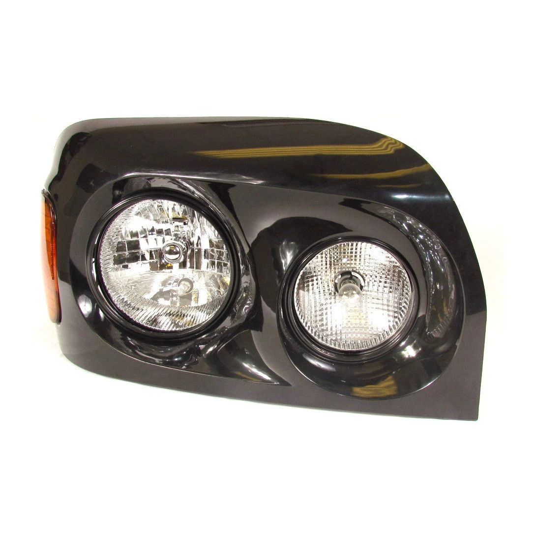 Fortpro Black Headlight for Freightliner Century 2005-2015, Passenger Side