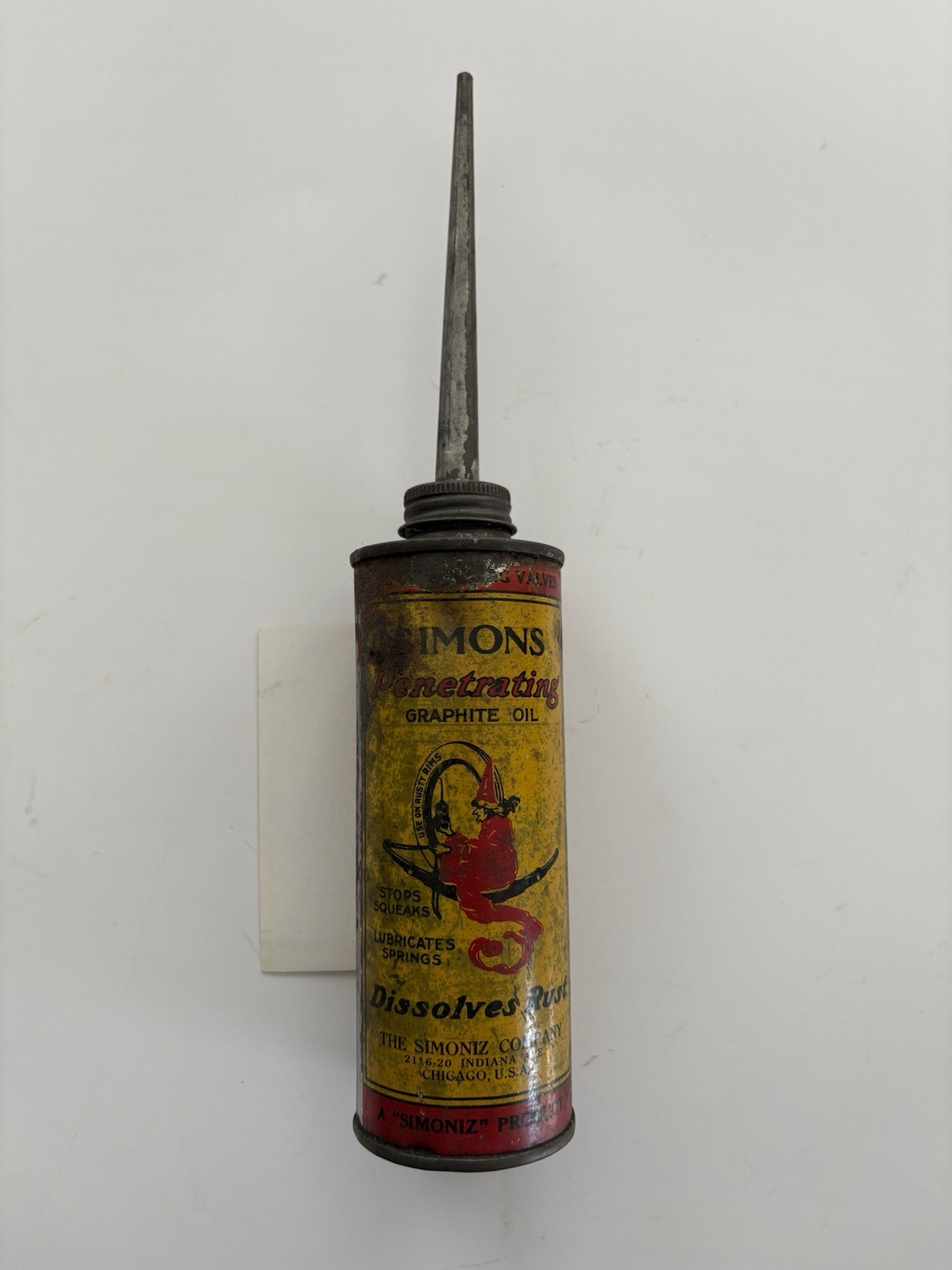 VERY Rare Collectible SIMONIZ Company Penetrating Graphite Oil  Original Tin