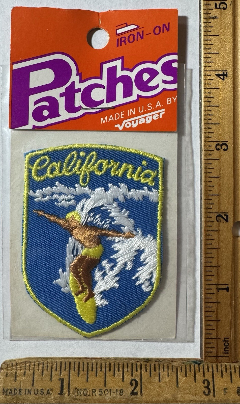 Vintage California Surfing Iron On Patch Voyager Travel Souvenir Surfboard Ocean Vintage California Surfing Iron On Patch Voyager Travel Souvenir Surfboard Ocean