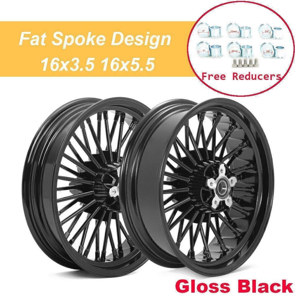 16x3.5 16x5.5 Fat Spoke Wheels for Harley Dyna Super Glide Custom Low Rider FXDL