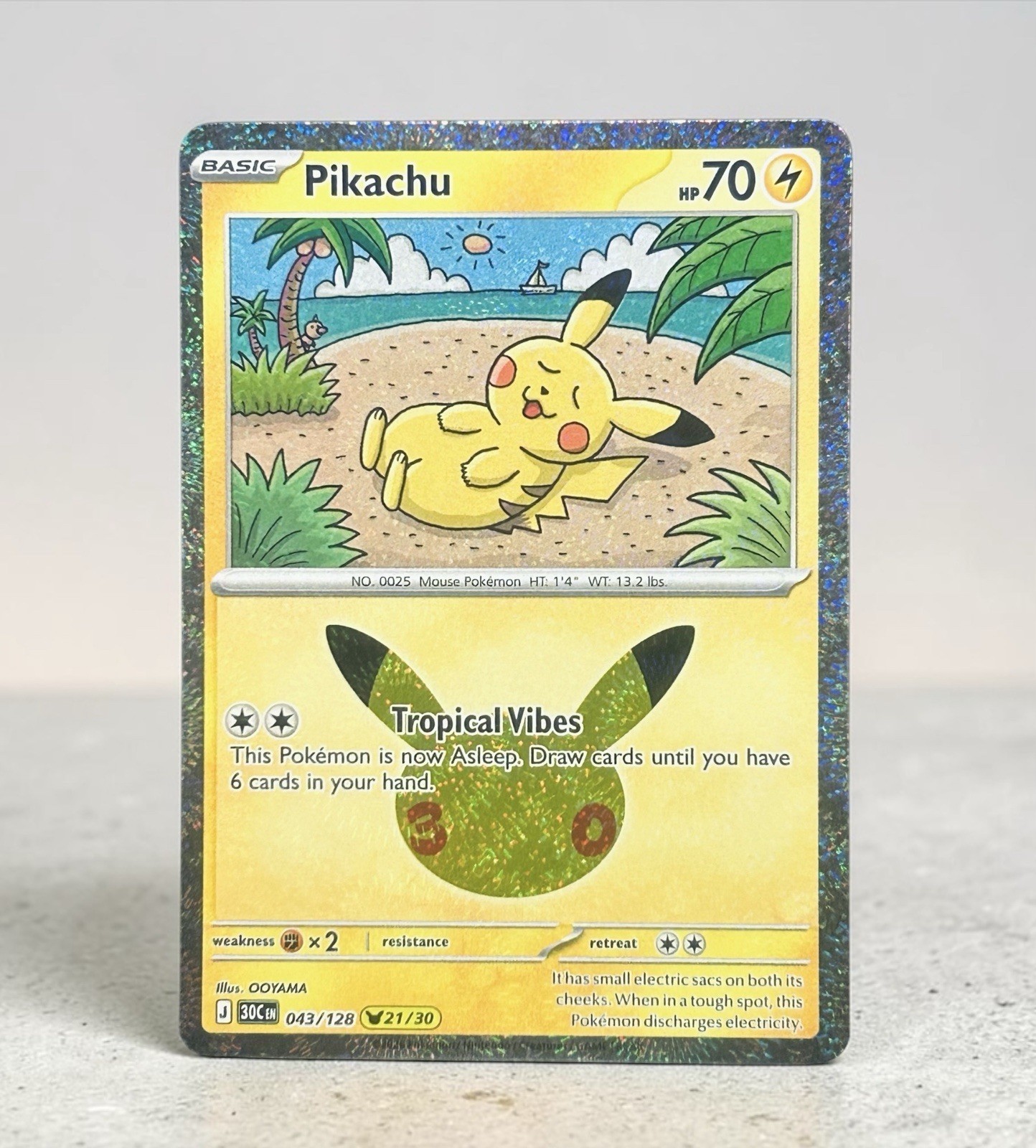 Pokemon Pikachu #043/128 Holo: 30th Celebrations (21/30) (Read Description) 🔥 