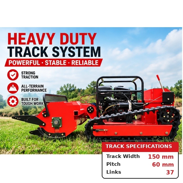 Heavy Duty Rubber Track with Steel Wire for Remote Control Lawn Mower