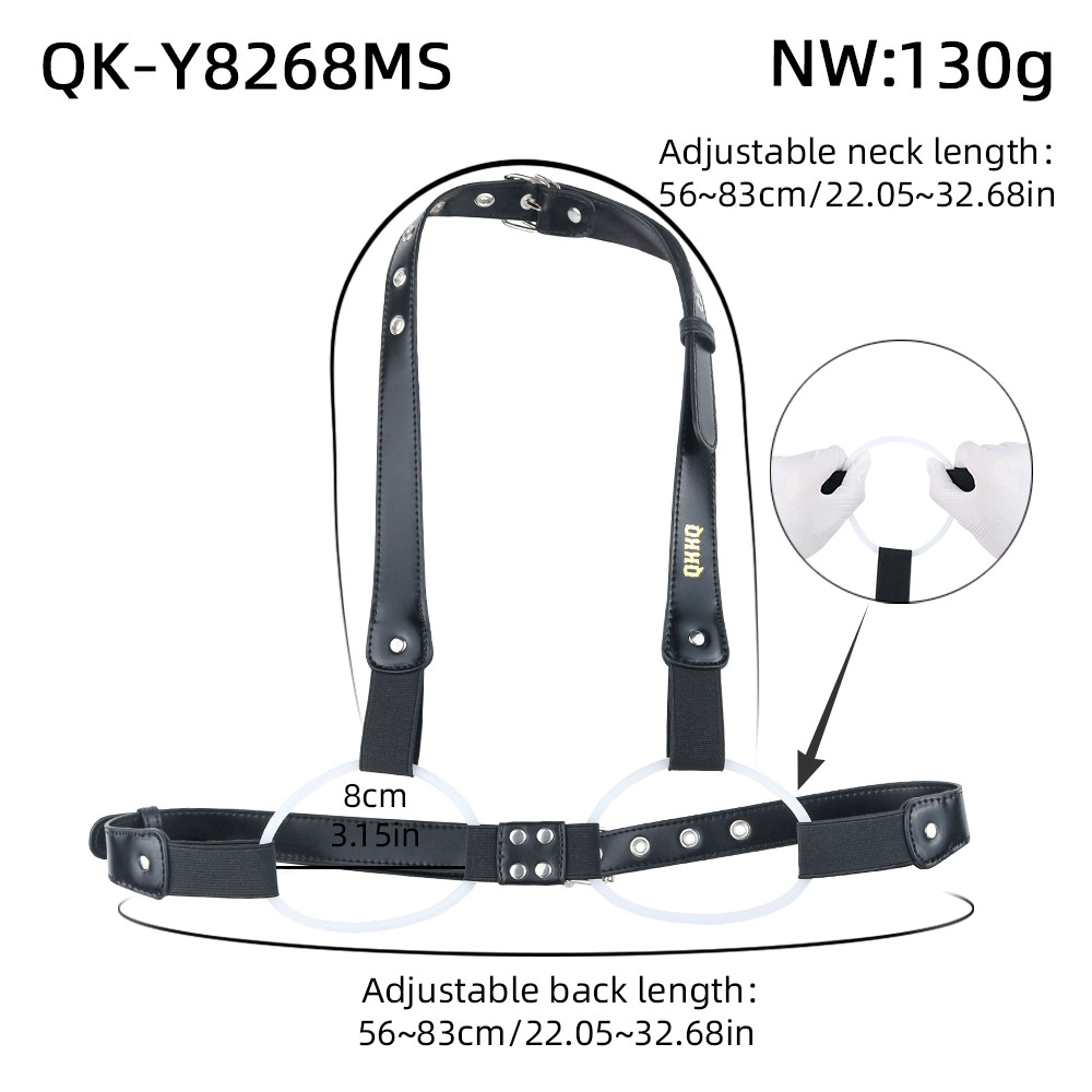 Breast Bondage Restraints Adjustable PU Leather Bust Belt BDSM Women Flirting