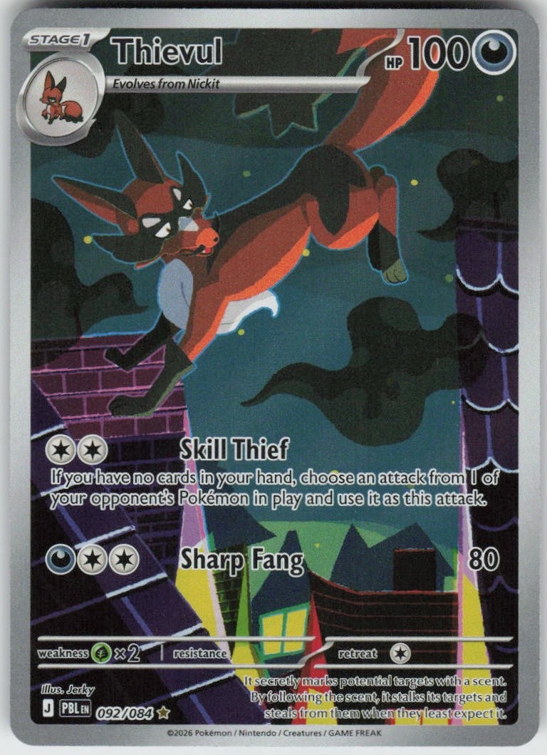 Thievul 092/084 Illustration Rare Pitch Black Near Mint Thievul 092/084 Illustration Rare Pitch Black Near Mint