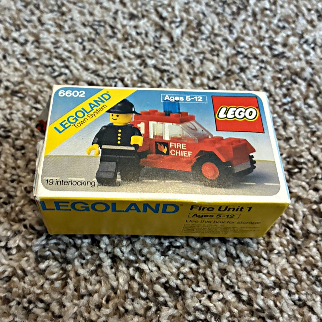 LEGO LEGOLAND Fire Unit 1 6602 Empty Box