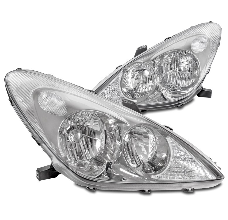 For 02-03 Lexus ES300/04 ES330 Halogen Headlight Headlamp Lamp Chrome LH+RH Pair