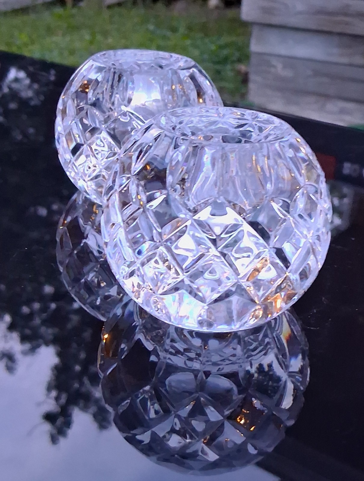2 WATERFORD CRYSTAL VOTIVE CANDLE HOLDERS SET OF TWO 2 1/2 \ 2 WATERFORD CRYSTAL VOTIVE CANDLE HOLDERS SET OF TWO 2 1/2 \