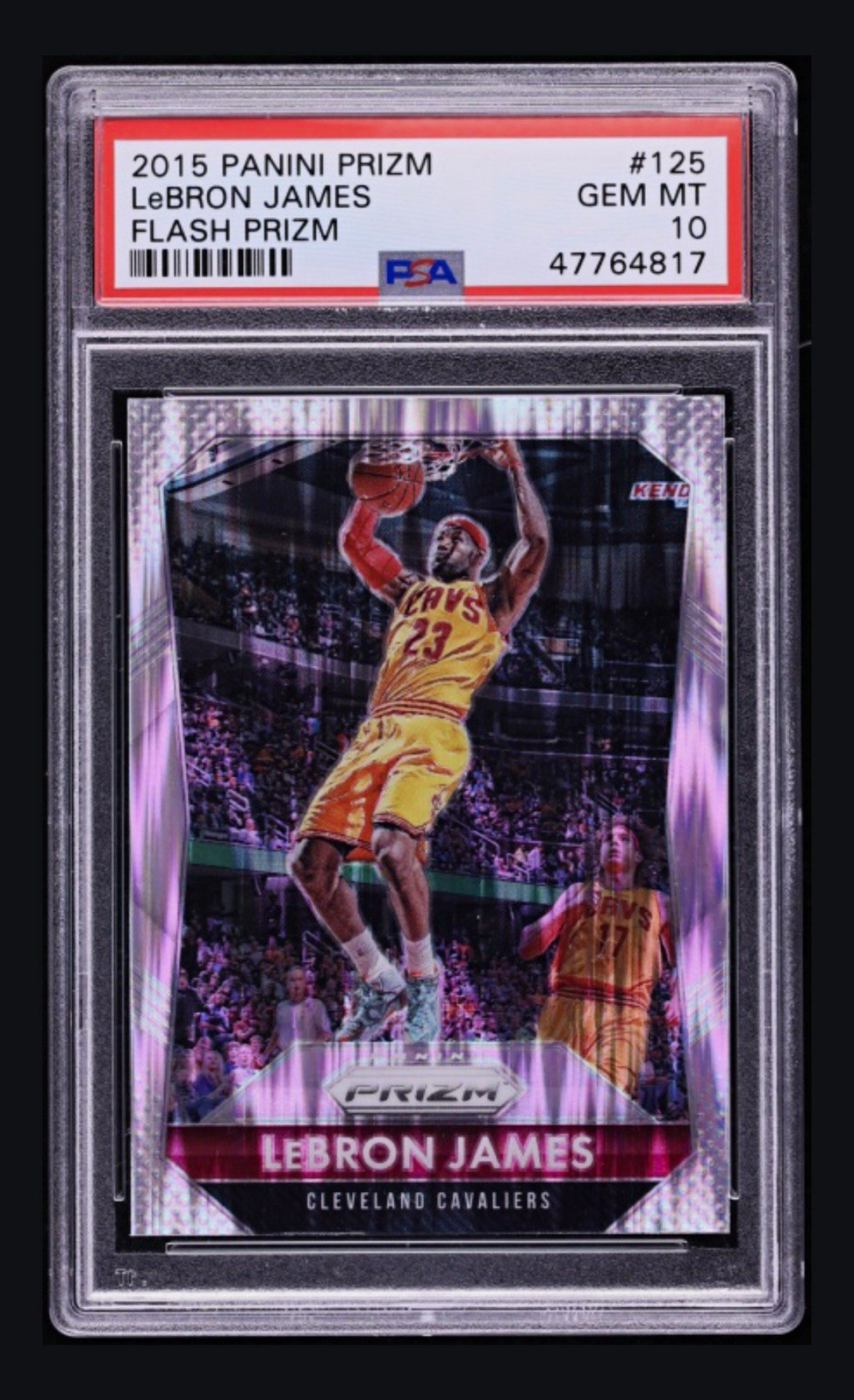 Panini 2015-16 Silver Prizm LeBron James Flash PSA 10 #125 Cavaliers NBA Panini 2015-16 Silver Prizm LeBron James Flash PSA 10 #125 Cavaliers NBA
