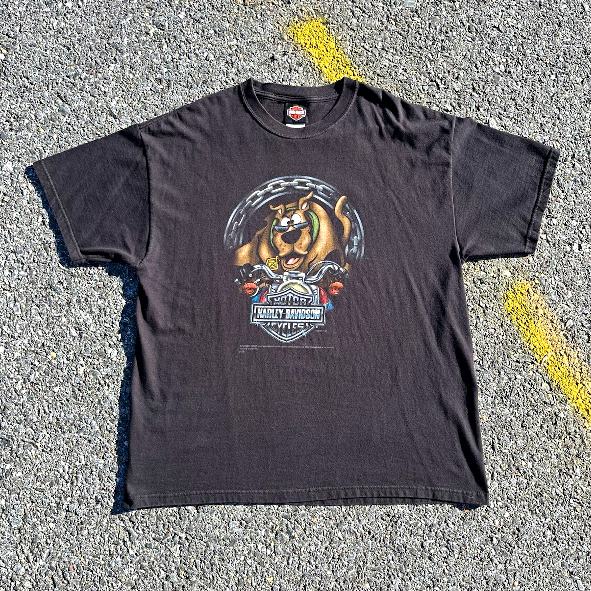 Vintage 2008 Scooby Doo Harley Davidson Motorcycle Mens Shirt Size XL Black Vintage 2008 Scooby Doo Harley Davidson Motorcycle Mens Shirt Size XL Black