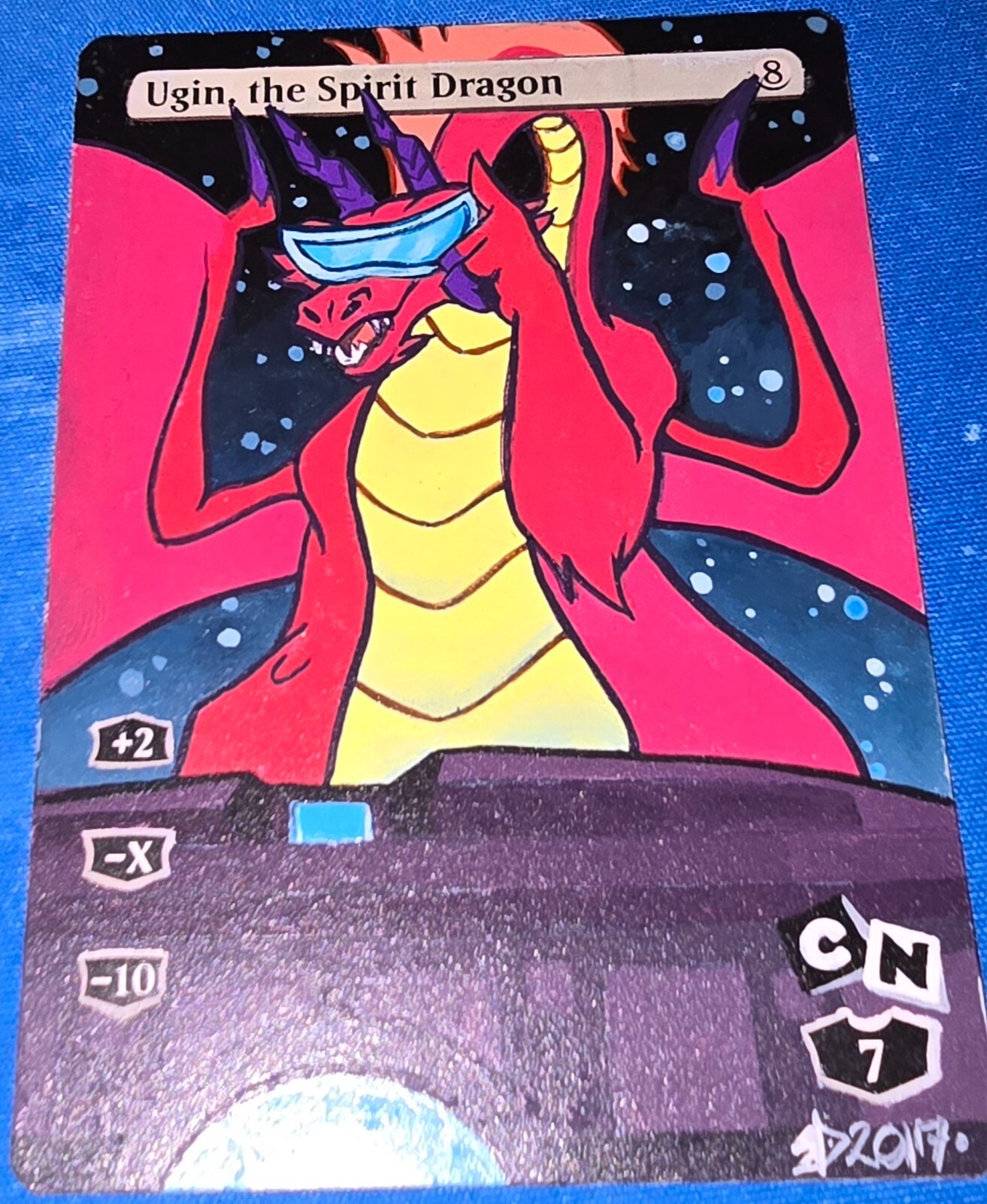 MTG ALTERED 1X Ugin, the Spirit Dragon magic the gathering hand painted B.E.R.