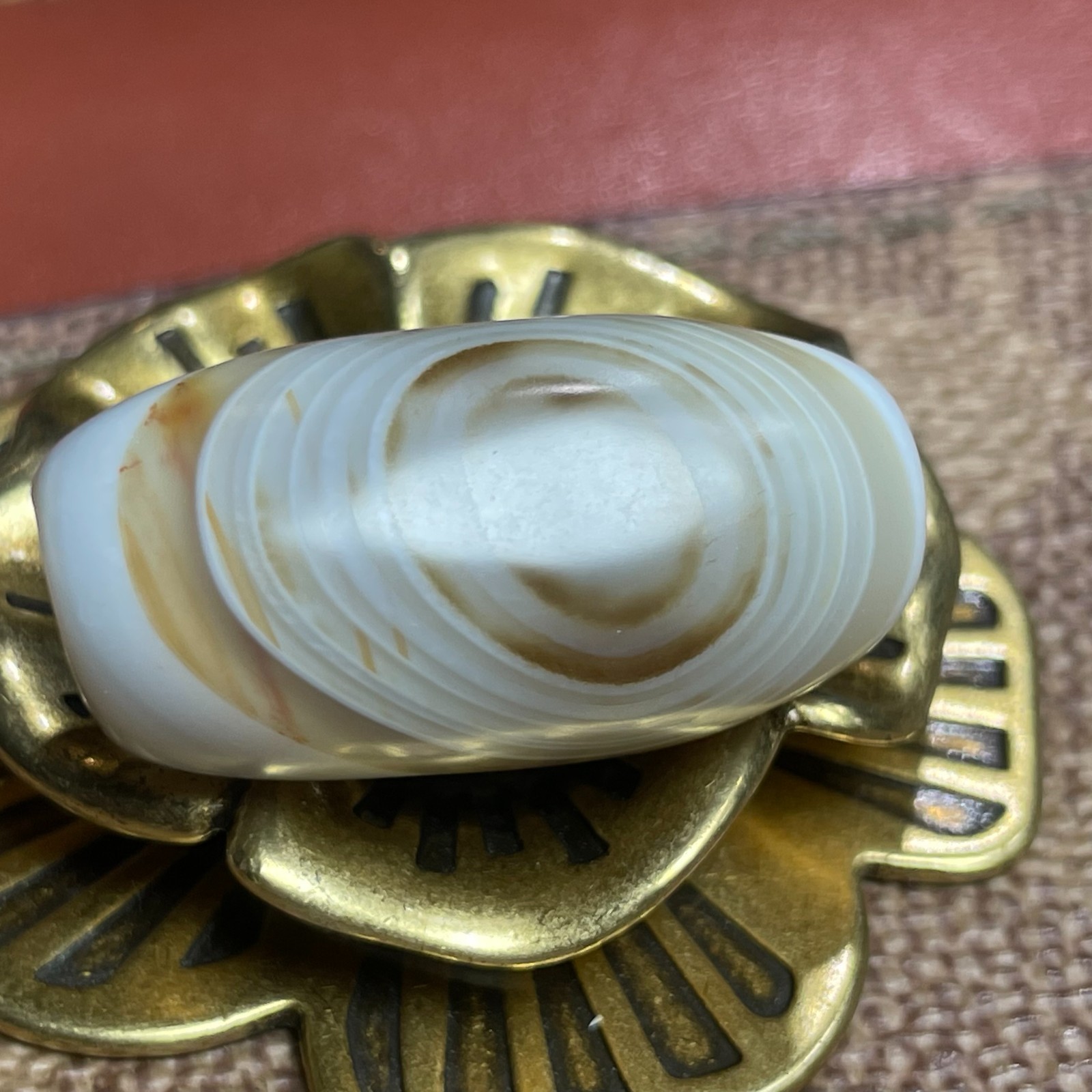 Natural Banded Old Agate Dzi Bead Tibetan Amulet Pendant 15x30mm #6378 Natural Banded Old Agate Dzi Bead Tibetan Amulet Pendant 15x30mm #6378