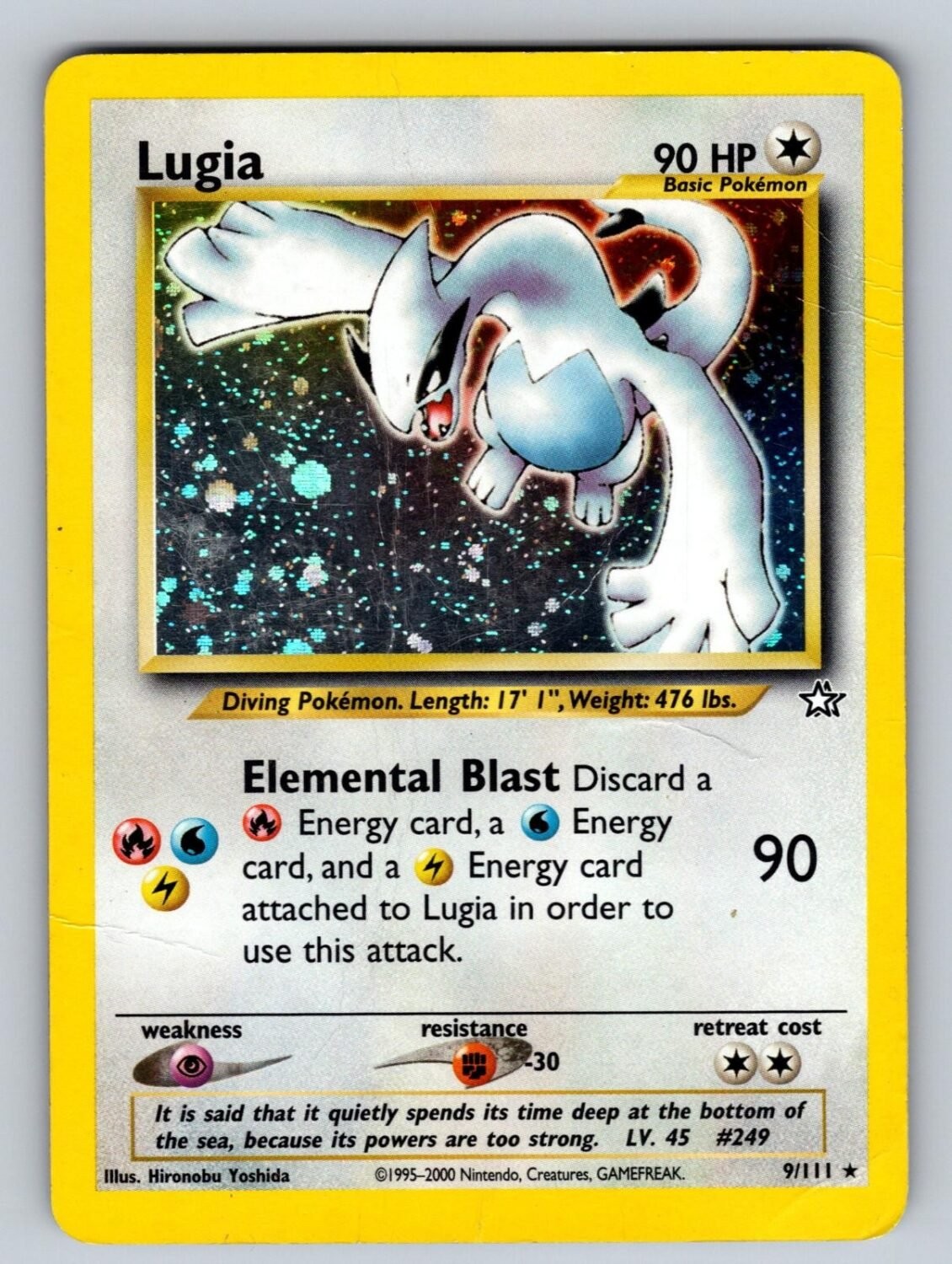 Lugia 9/111 DMG Neo Genesis R Pokemon Unlimited Holo T03067