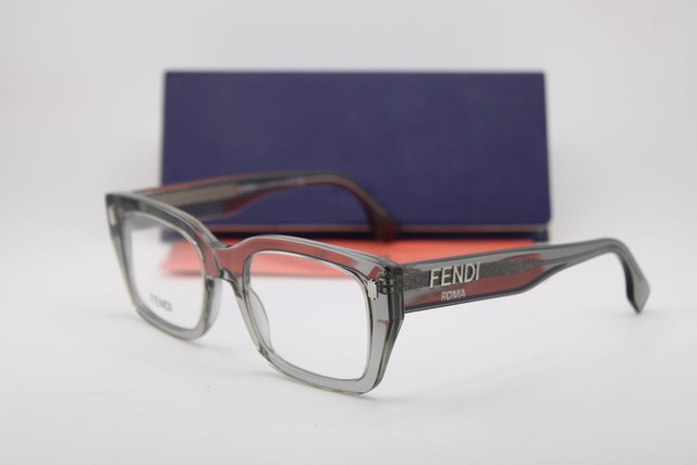 NEW FENDI FE50094I 020 CLEAR GREY SILVER AUTHENTIC EYEGLASSES 52-19