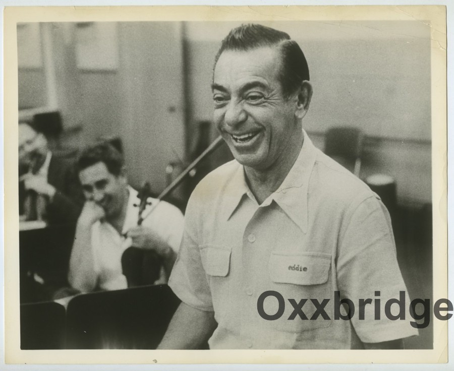 EDDIE CANTOR Candid Portrait Jazz Singer VIK Records Studio 1956 Photo RARE