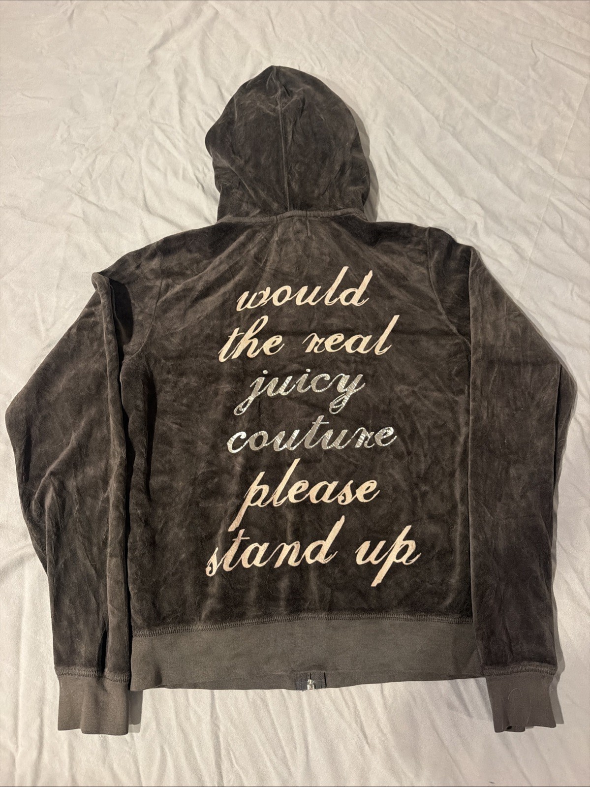 Y2K Juicy Couture Jacket XL \'Would The Real Juicy Couture Please Stand Up’ Rare