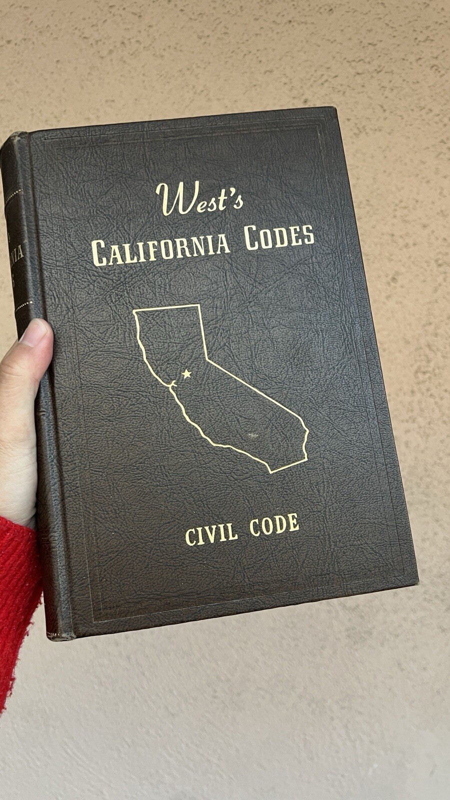 Antique 1957 West\'s California Codes CIVIL CODE Classification Text & Index Rare