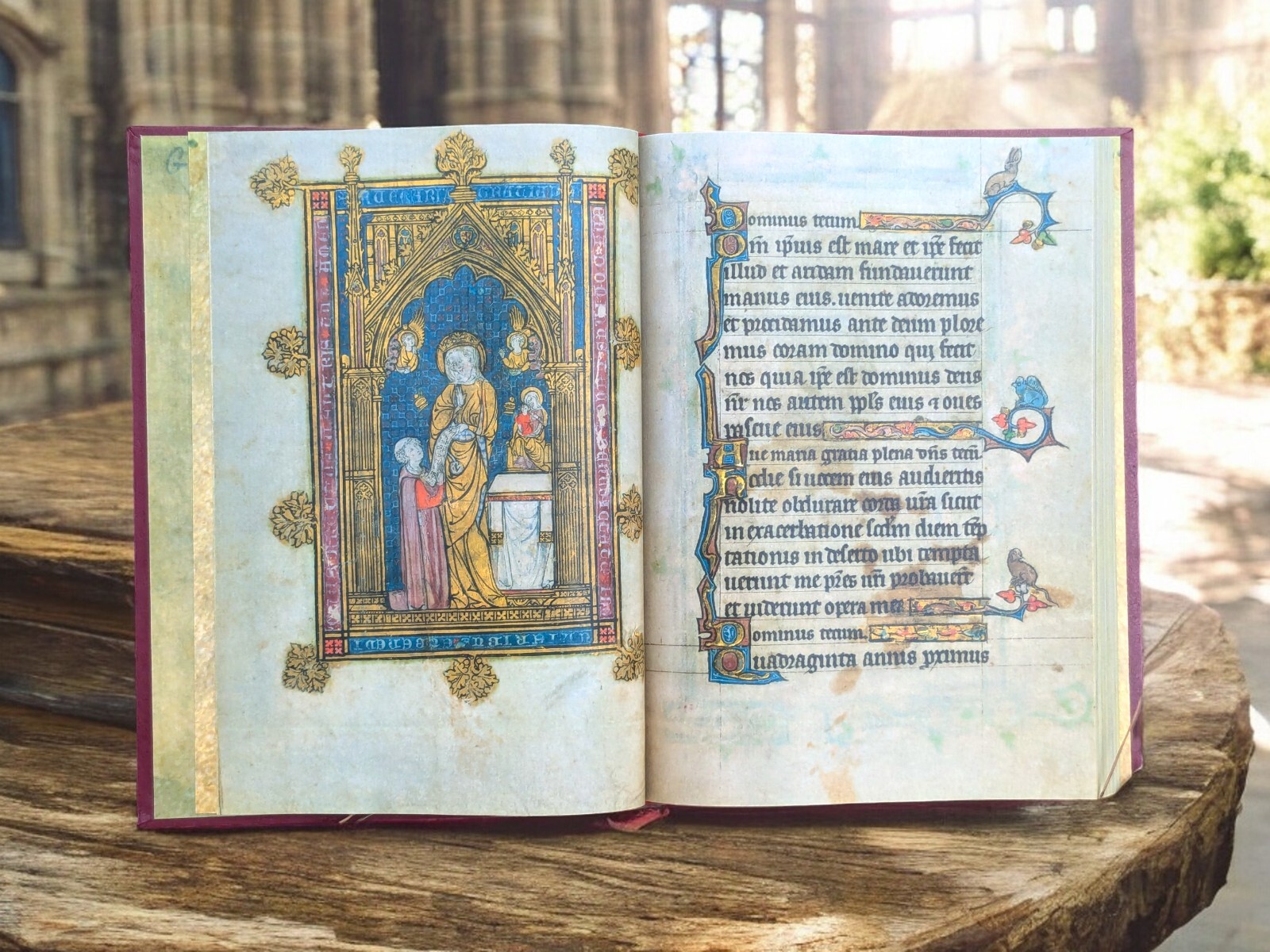 Book Of Hours 1300-1325 AD Facsimile Deluxe Leather-Bound Medieval Manuscript
