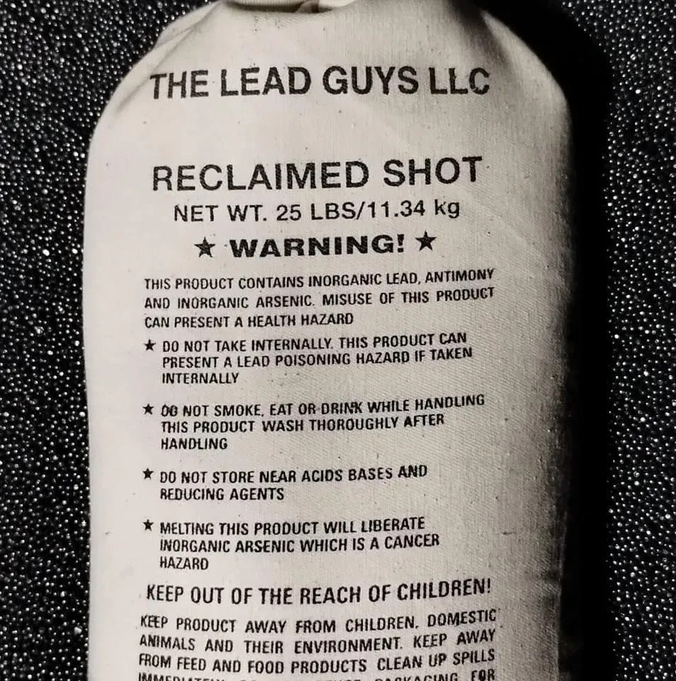 2 BAGS OF RECLAIMED PREMIUM LEAD SHOT (7.5-9 mixed) - 50 Pounds