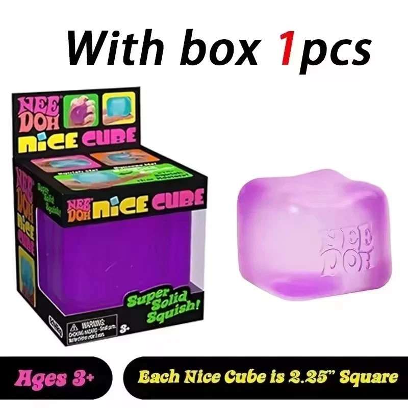 NEW NeeDoh Nice Cube Super Solid Squish Sensory Fidget Toy