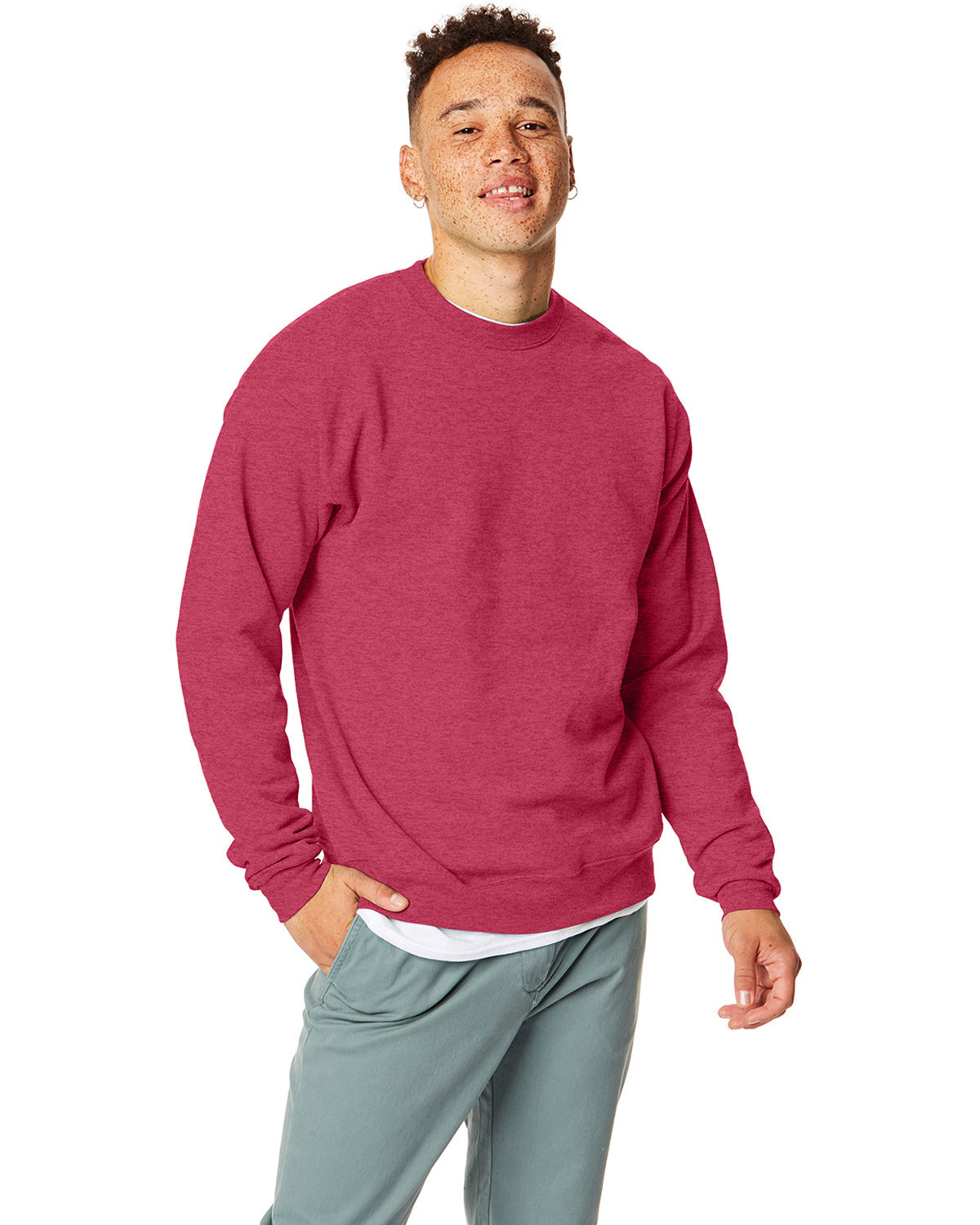 Hanes Unisex EcoSmart Long Sleeve Crew Neck Stylish Pullover Sweatshirt - P160