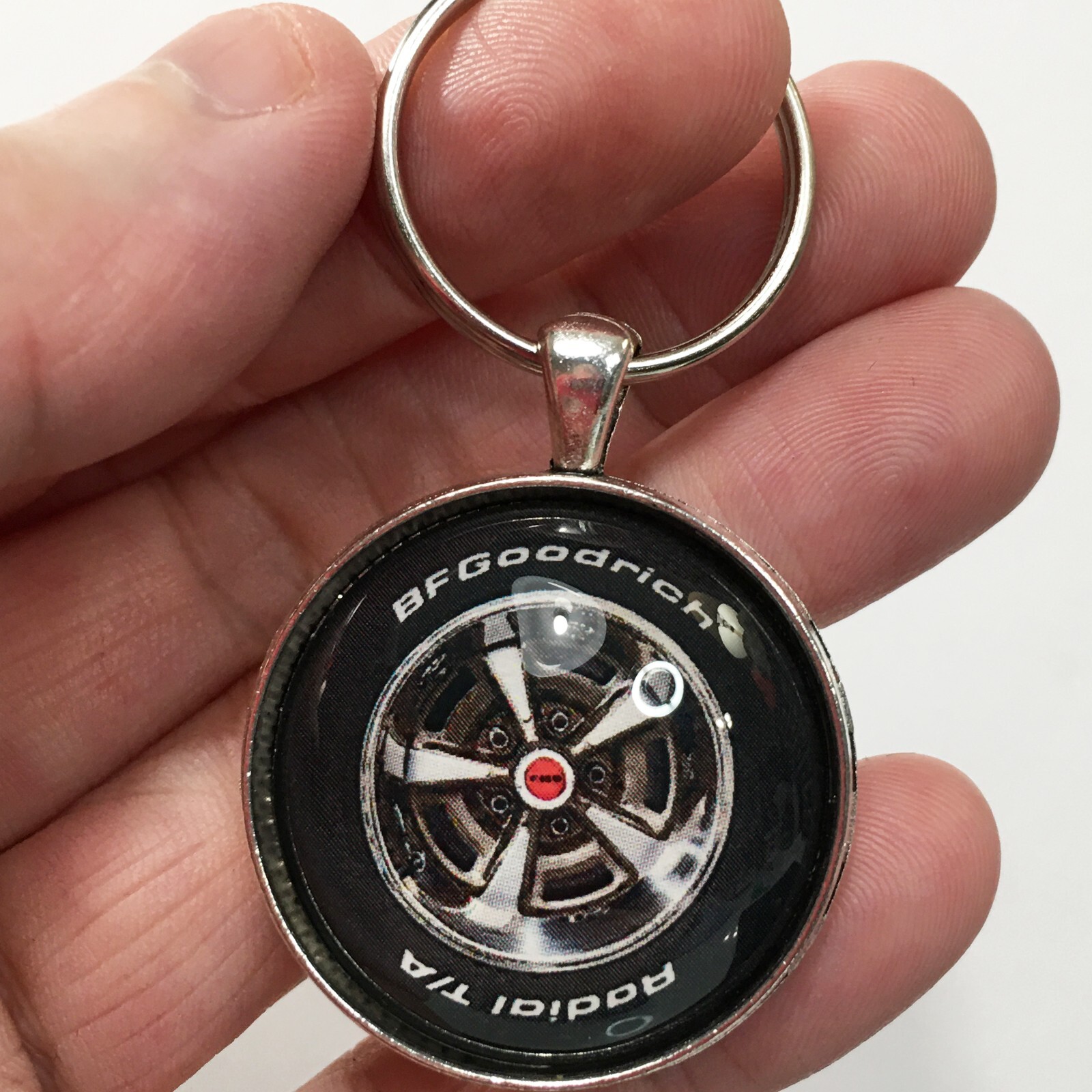 Vintage Pontiac PMD Center Cap Rally Wheel TA Radial Keychain Reproduction