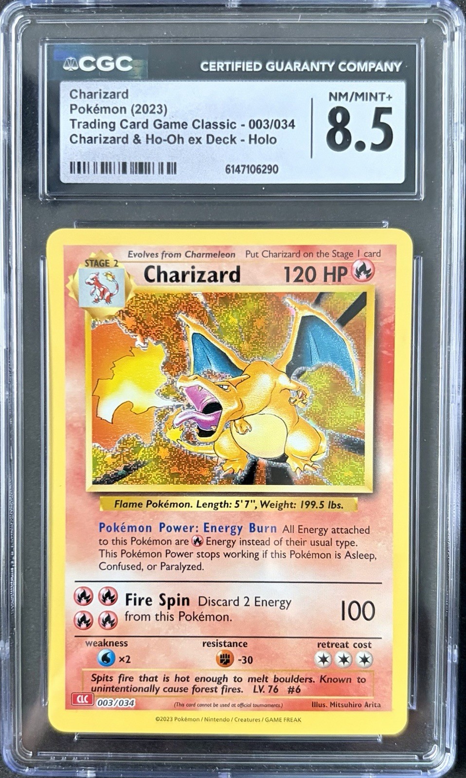 CHARIZARD 2023 Pokemon 003/034 Trading Card Game Classic Holo CGC 8.5 NM MINT + CHARIZARD 2023 Pokemon 003/034 Trading Card Game Classic Holo CGC 8.5 NM MINT +