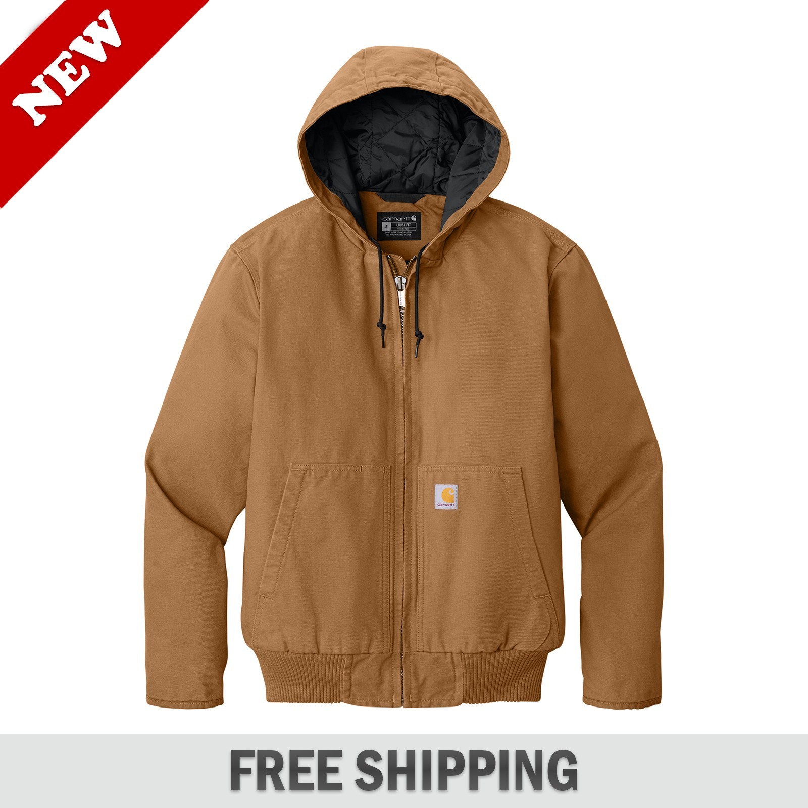 Carhartt 104050 Men Washed Duck Insulated Active Jac / Full Size - NEW Carhartt 104050 Men Washed Duck Insulated Active Jac / Full Size - NEW