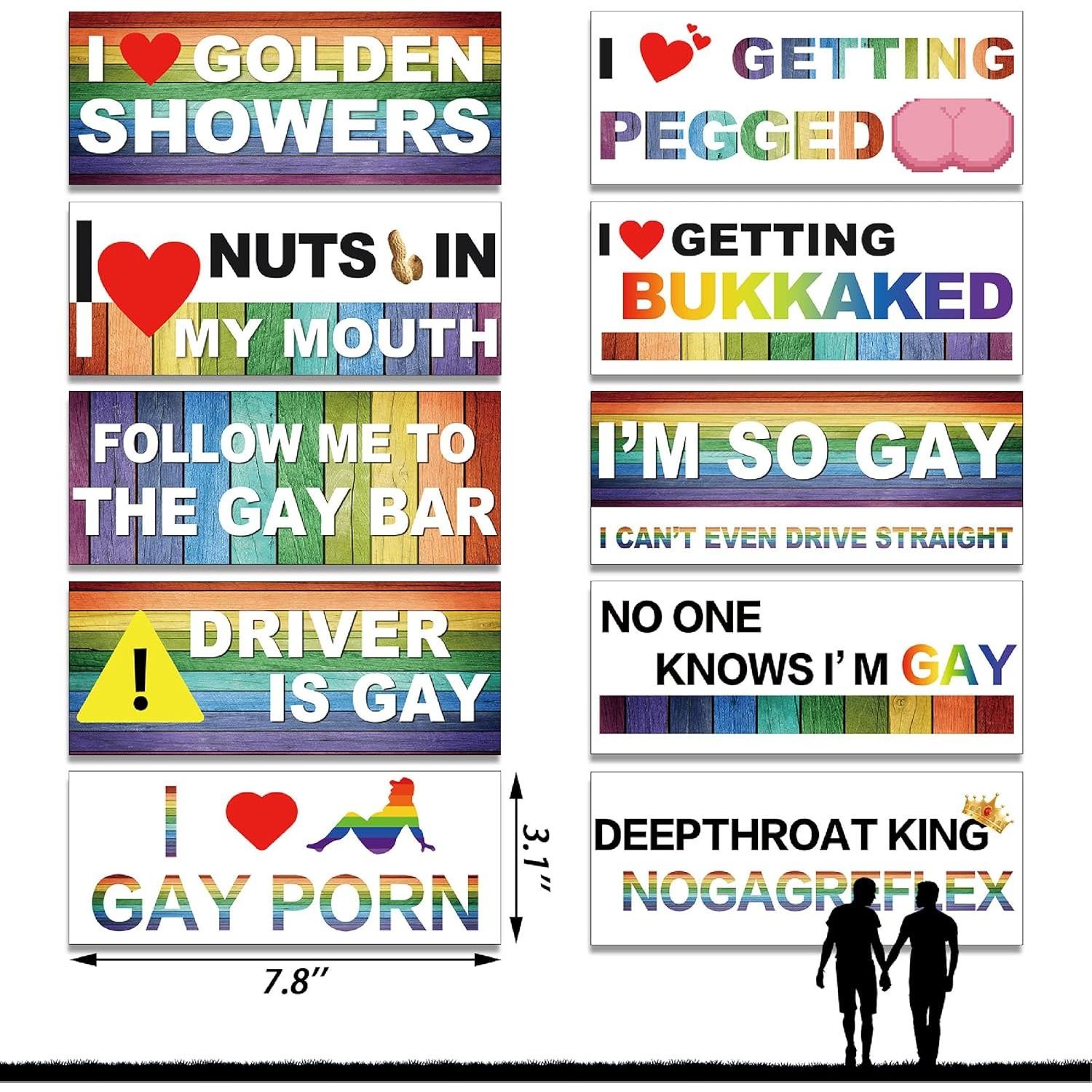 Rainbow Magnetic Car Stickers, Car Magnets, Reusable Prank Bumper Stickers