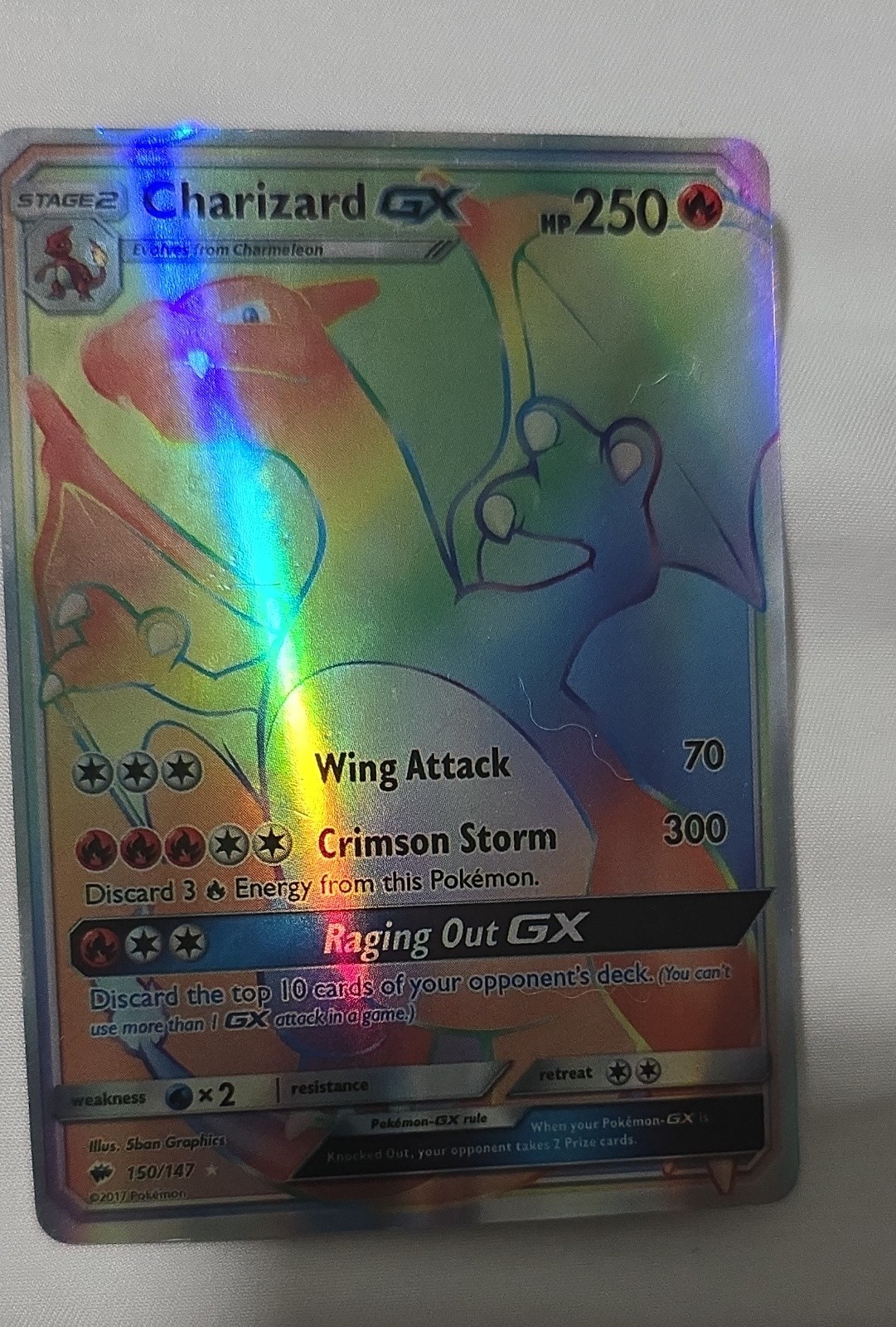 Charizard GX (Secret) 150/147 Sm-Burning Shadows Holo