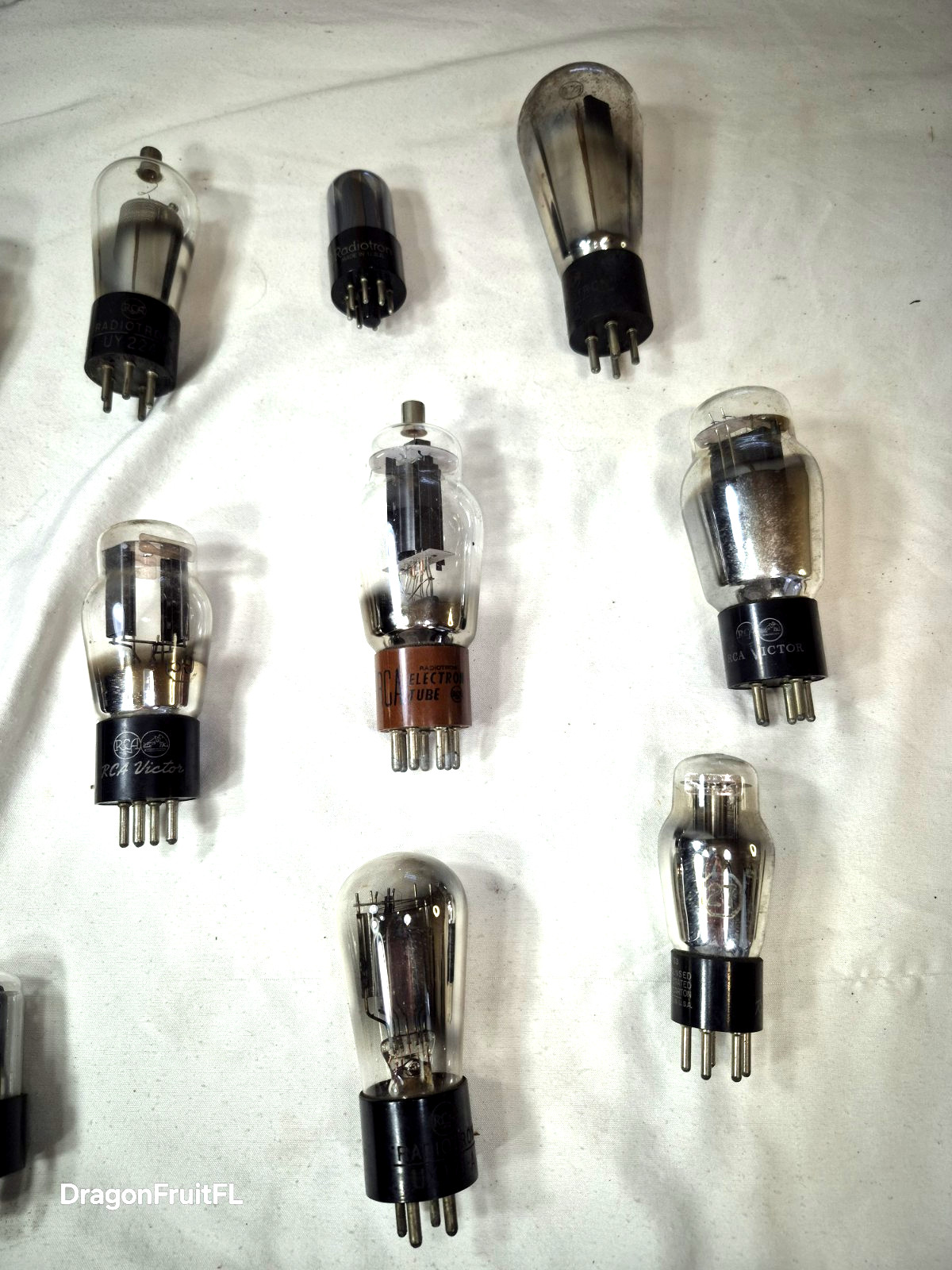 Vintage RCA Radiotron Vacuum Tubes Lot of 11 RCA Victor Radio Amp Untested