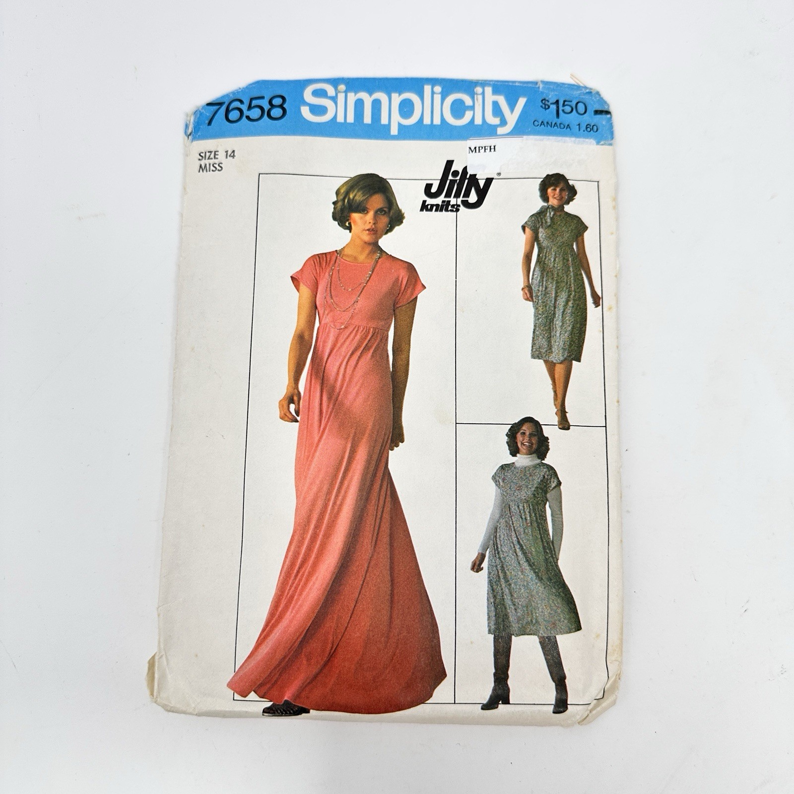 Simplicity Pattern 7658 Misses Size 14 Dresses Vintage 70’s Retro UNCUT Simplicity Pattern 7658 Misses Size 14 Dresses Vintage 70’s Retro UNCUT