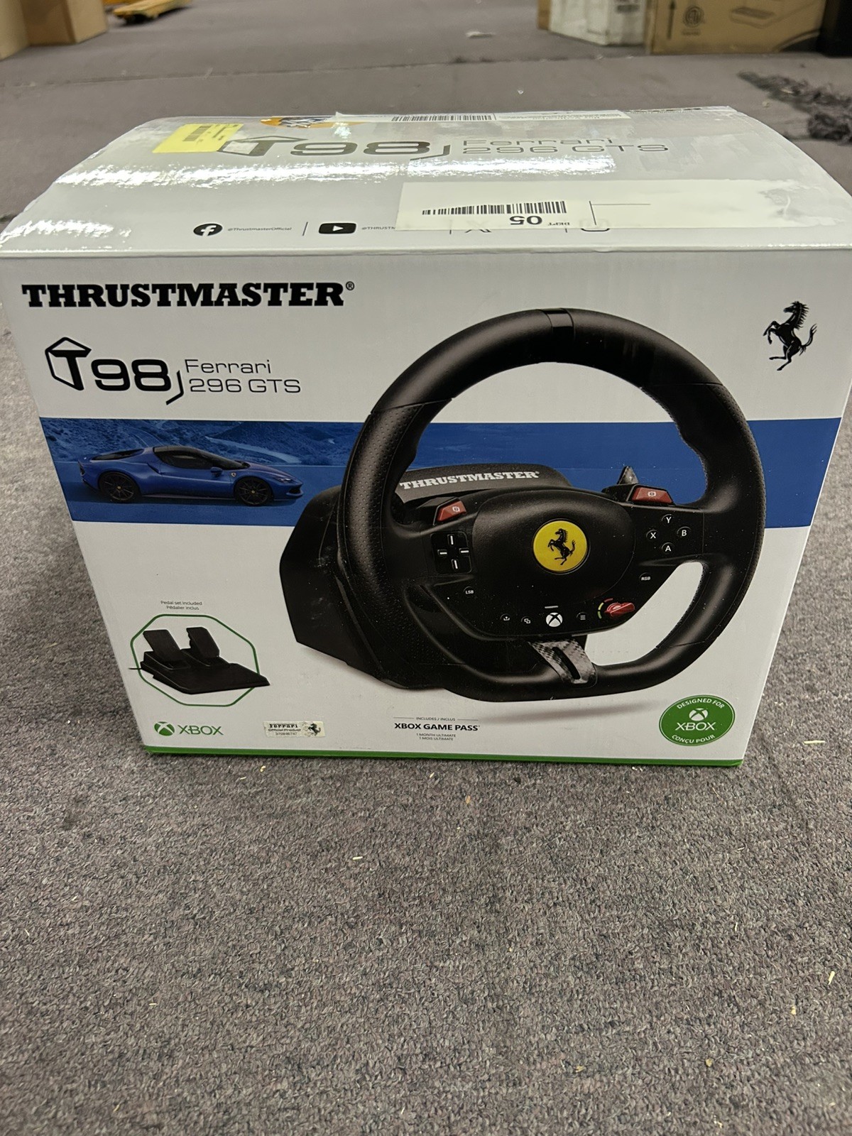 Thrustmaster T98 Ferrari 296 GTS Racing Wheel & Pedals Xbox Series One PC