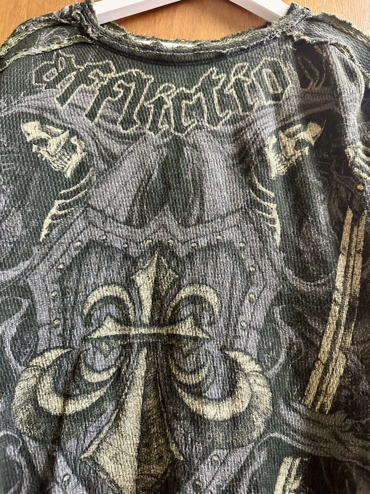 Y2K Affliction Reversible Long Sleeve Thermal Size S Shirt Grunge Cybergoth Emo Y2K Affliction Reversible Long Sleeve Thermal Size S Shirt Grunge Cybergoth Emo