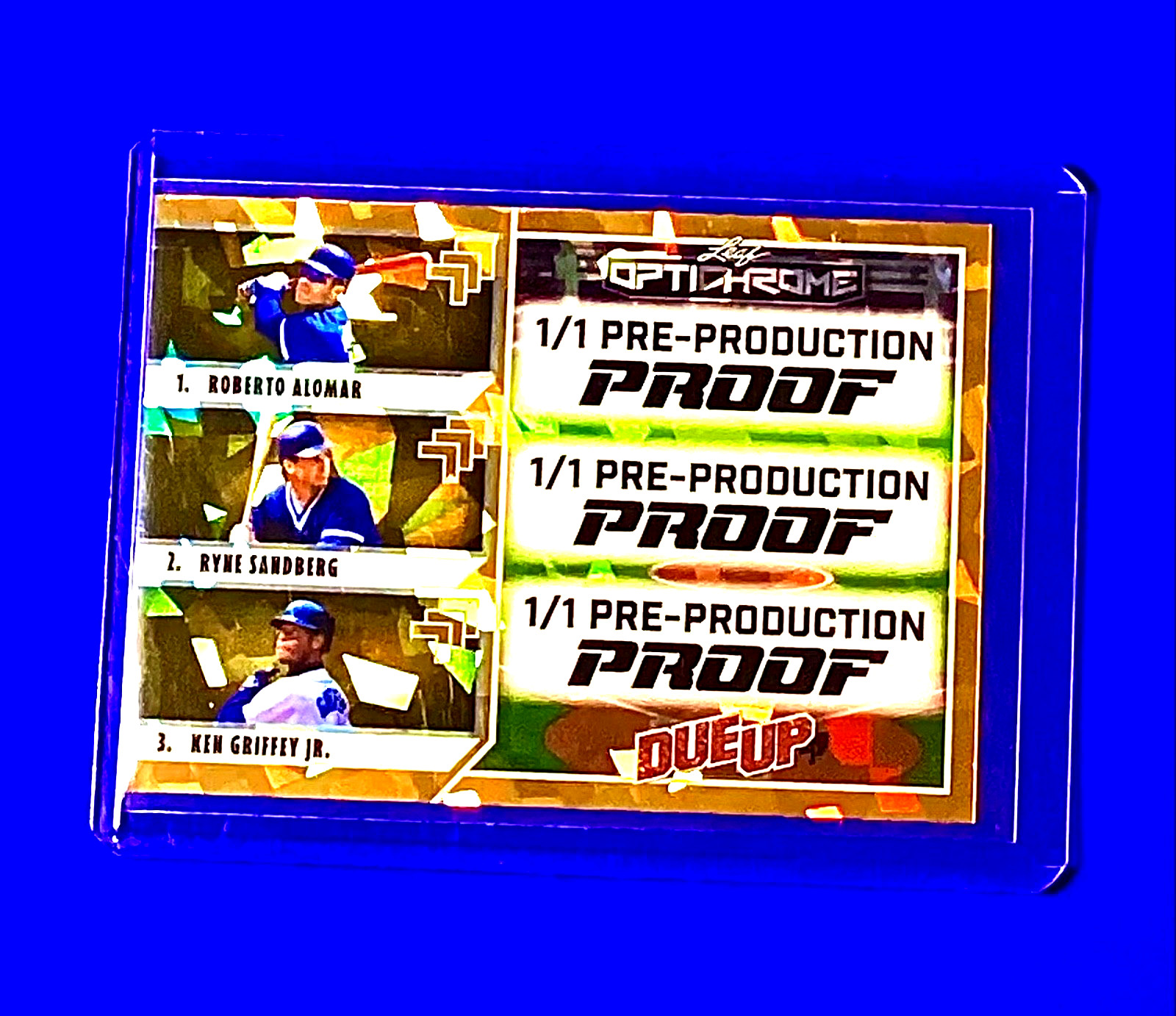 Ken Griffey Jr. 1/1 SP 2025 Leaf Crystal Gold Refractor 1 of 1 Ryne Sandberg #1